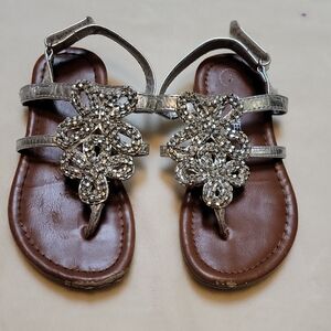 Cherokee Silver and Brown Kids Sandals